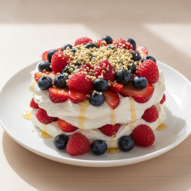 Greek Yogurt Protein Parfait with Mixed Berries