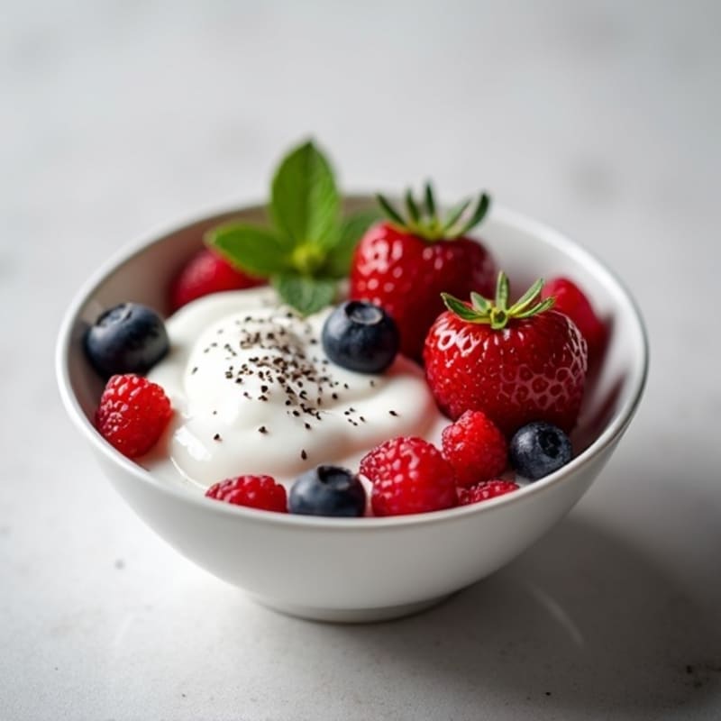 Silky Greek Yogurt with Berries and Chia