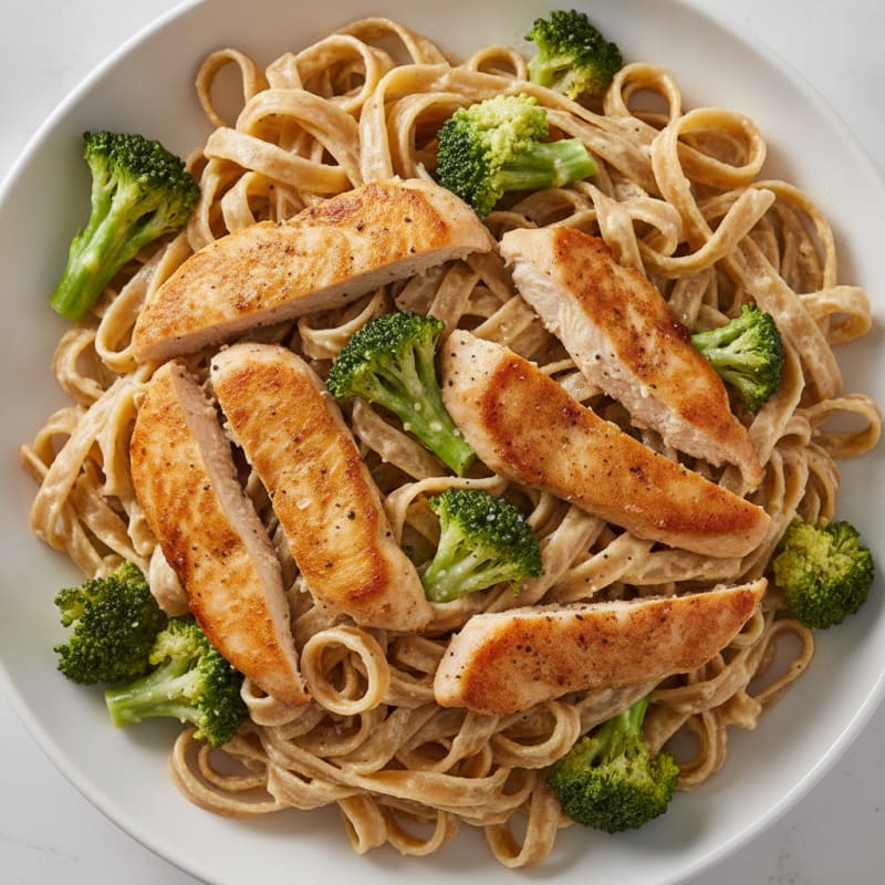 Chicken and Broccoli Fettuccine Alfredo