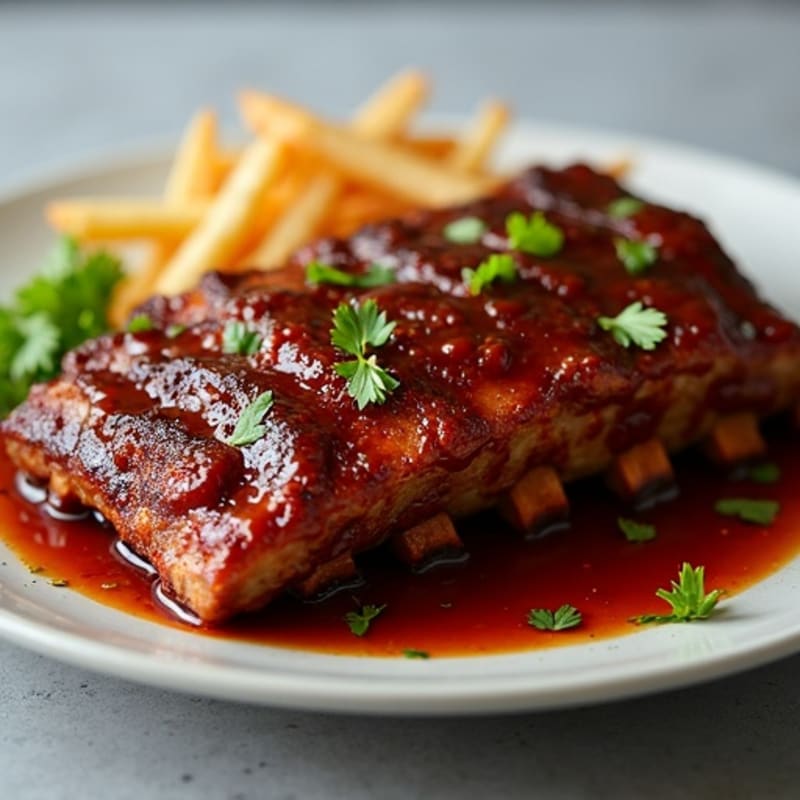 Oven-Baked Tender Pork Ribs with Sticky BBQ Glaze