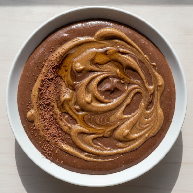 Silky Chocolate Protein Pudding with Almond Butter Swirl
