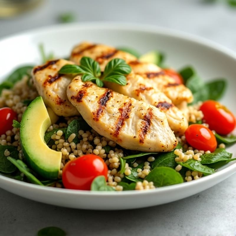 Grilled Chicken and Quinoa Salad with Lemon Vinaigrette