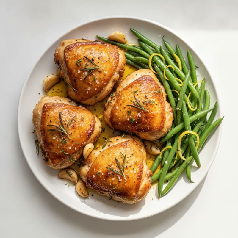 Garlic Herb Roasted Chicken Thighs