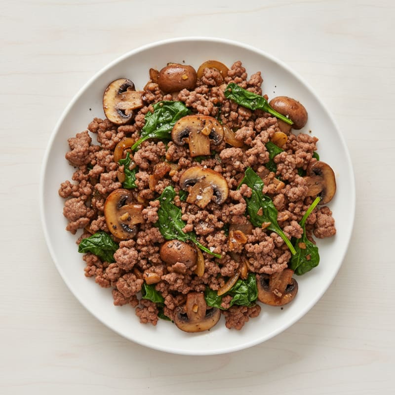 Savory Ground Beef and Mushroom Skillet