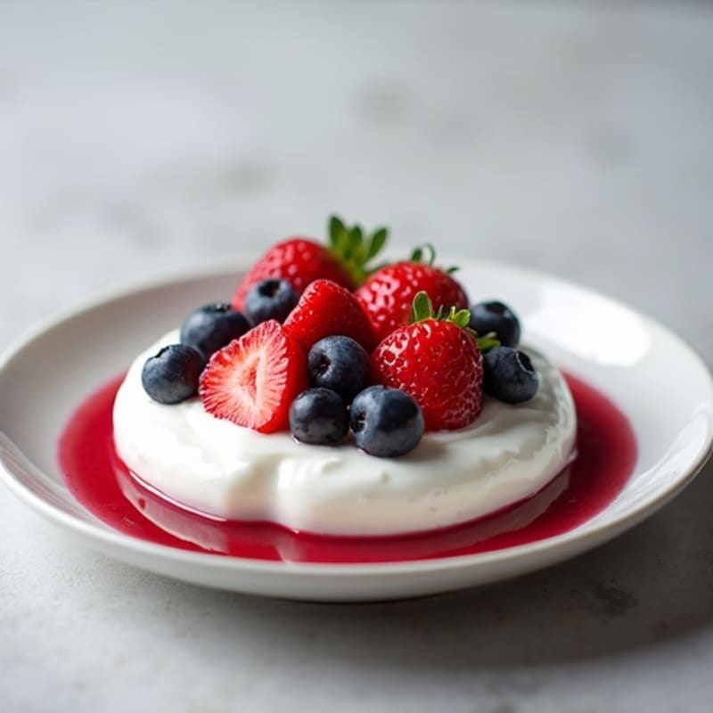 Greek Yogurt Protein Mousse with Mixed Berries
