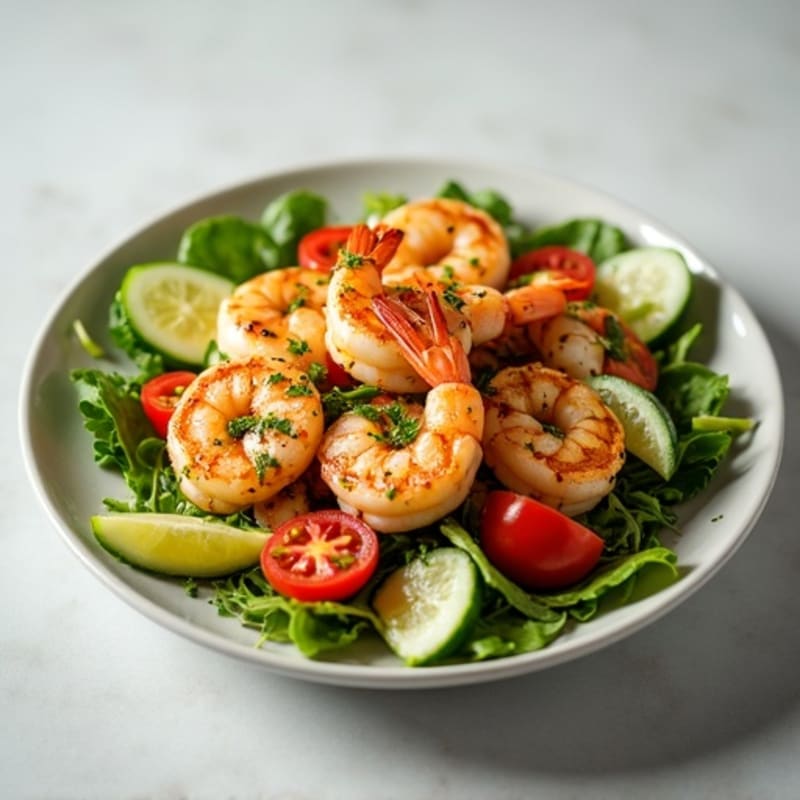 Grilled Shrimp and Vegetable Salad with Lemon Vinaigrette