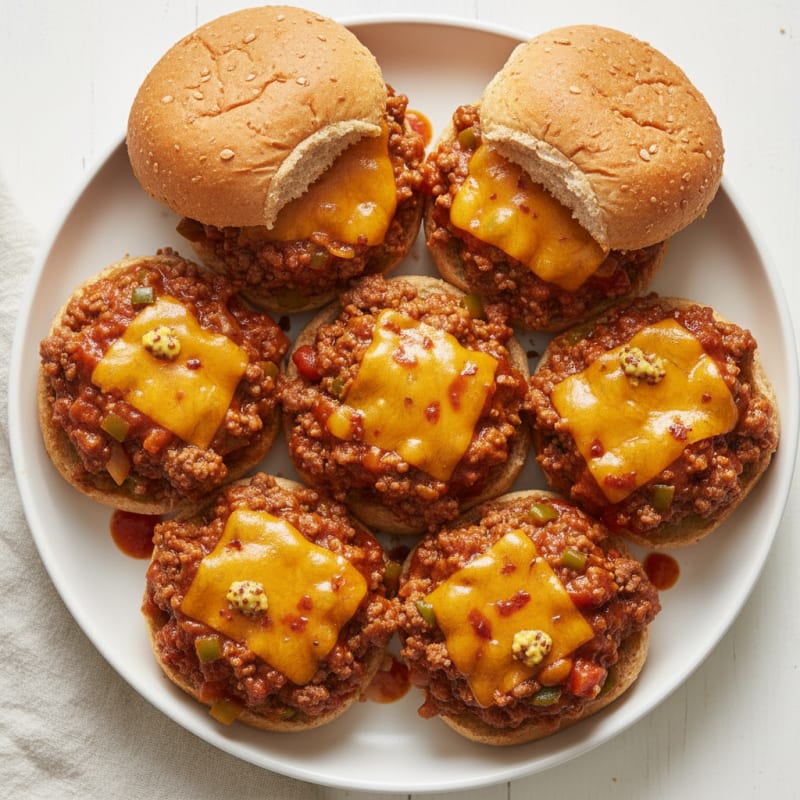 Classic Sloppy Joe Sliders with Cheddar