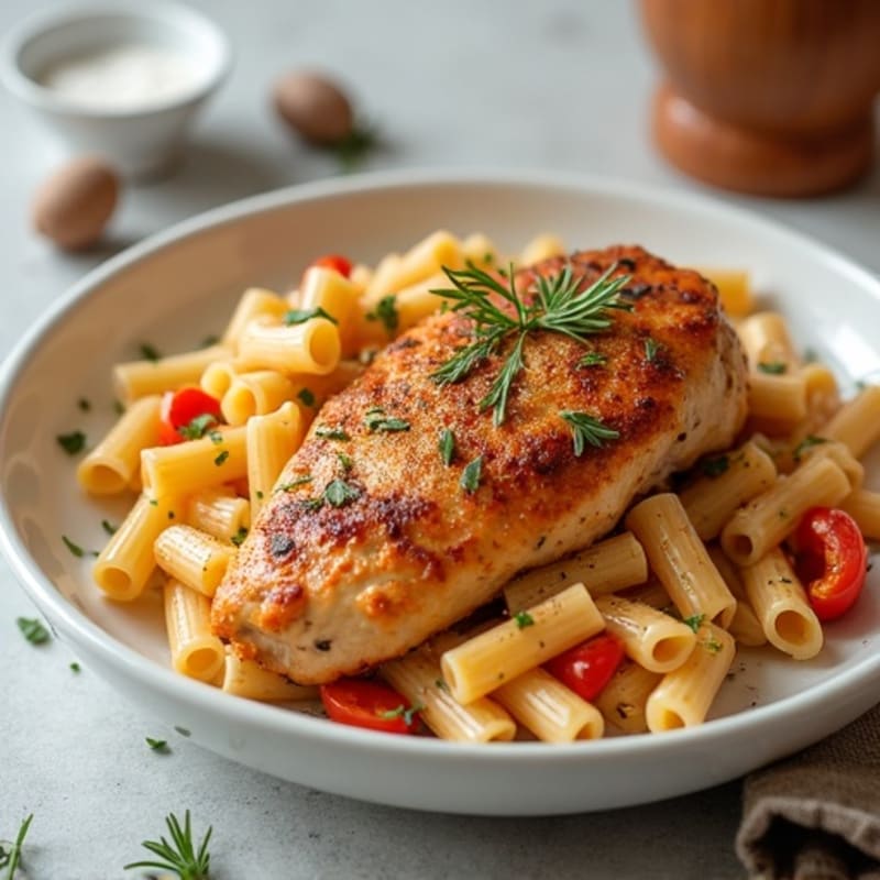 Spicy Cajun Chicken with Creamy Pasta