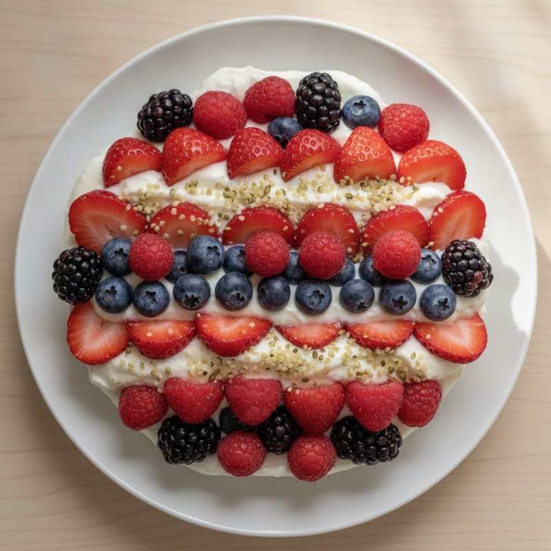 Greek Yogurt Protein Parfait with Mixed Berries