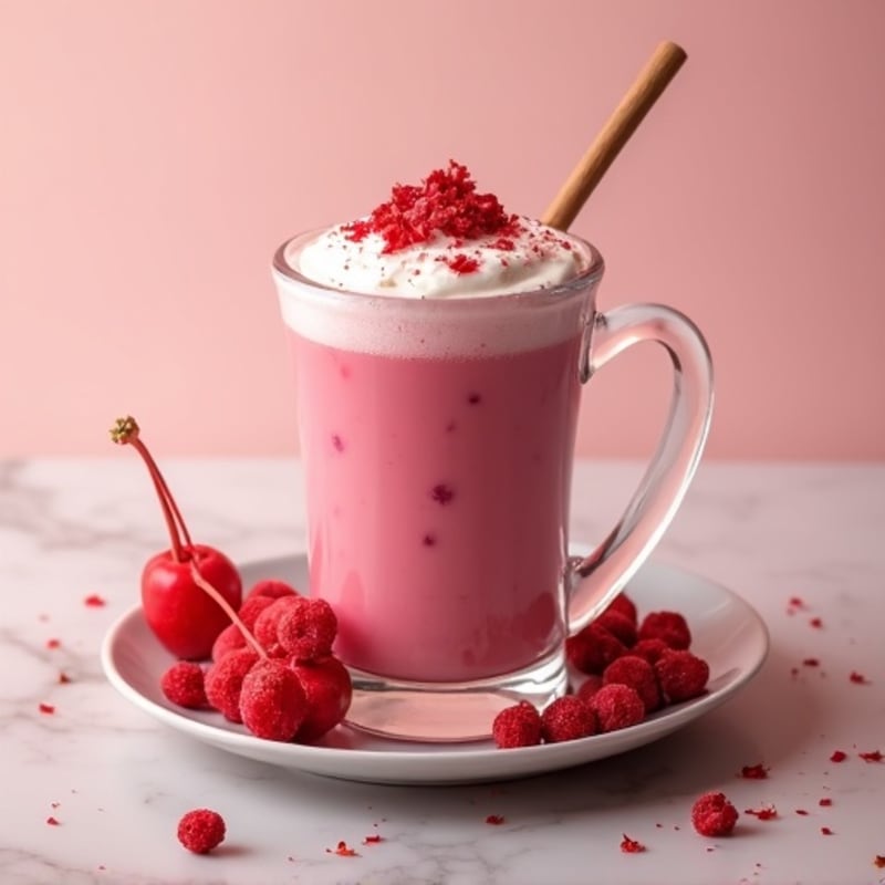 Hot Hibiscus Protein Tea Latte
