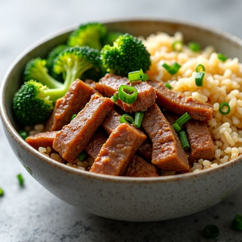 Ginger-Garlic Beef and Broccoli Rice Bowl