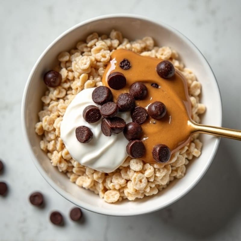 Creamy Protein Cookie Dough Oatmeal Bowl