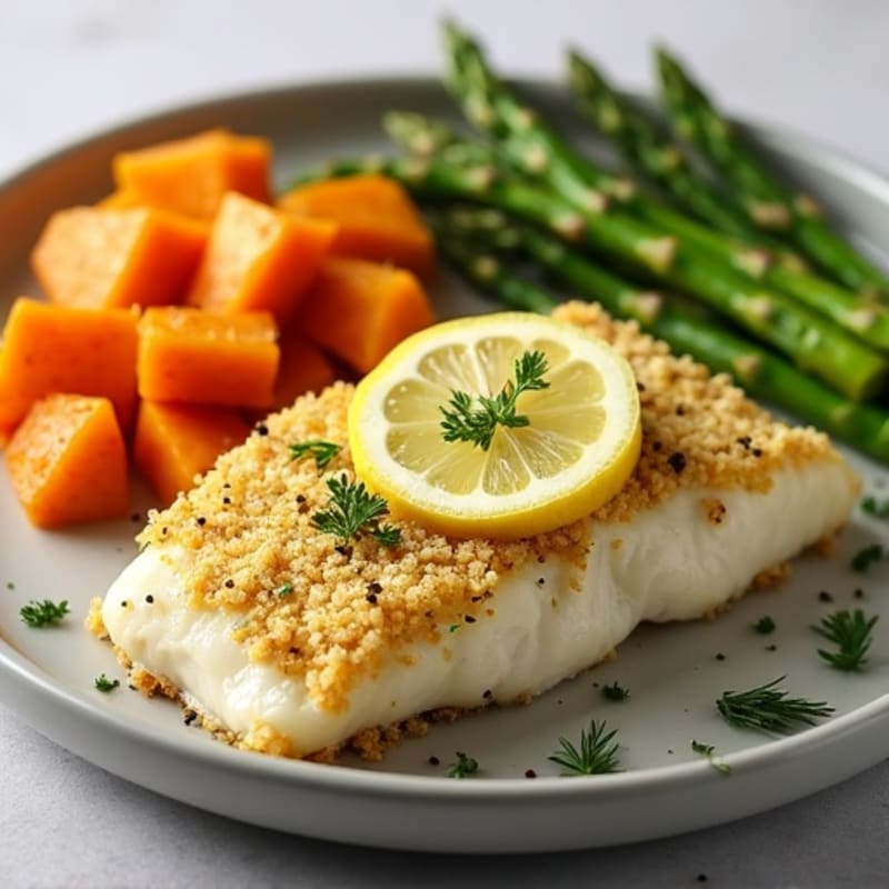 Lemon-Herb Crusted Baked Cod
