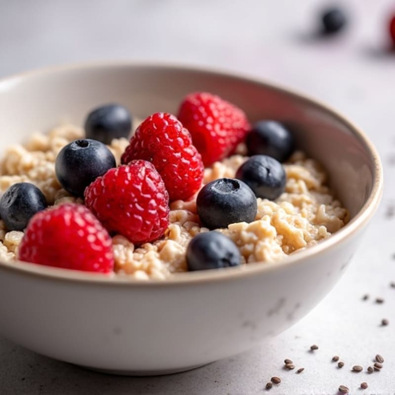 Creamy Protein Oatmeal with Fresh Berries