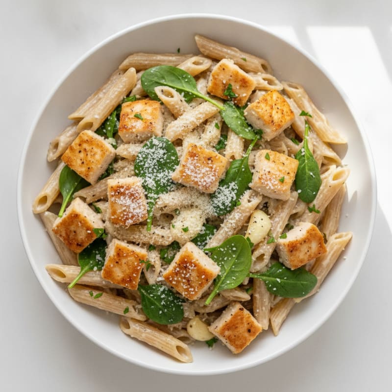 Garlic Parmesan Chicken Alfredo Pasta
