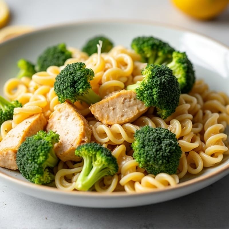 Lemon Garlic Chicken and Broccoli Pasta