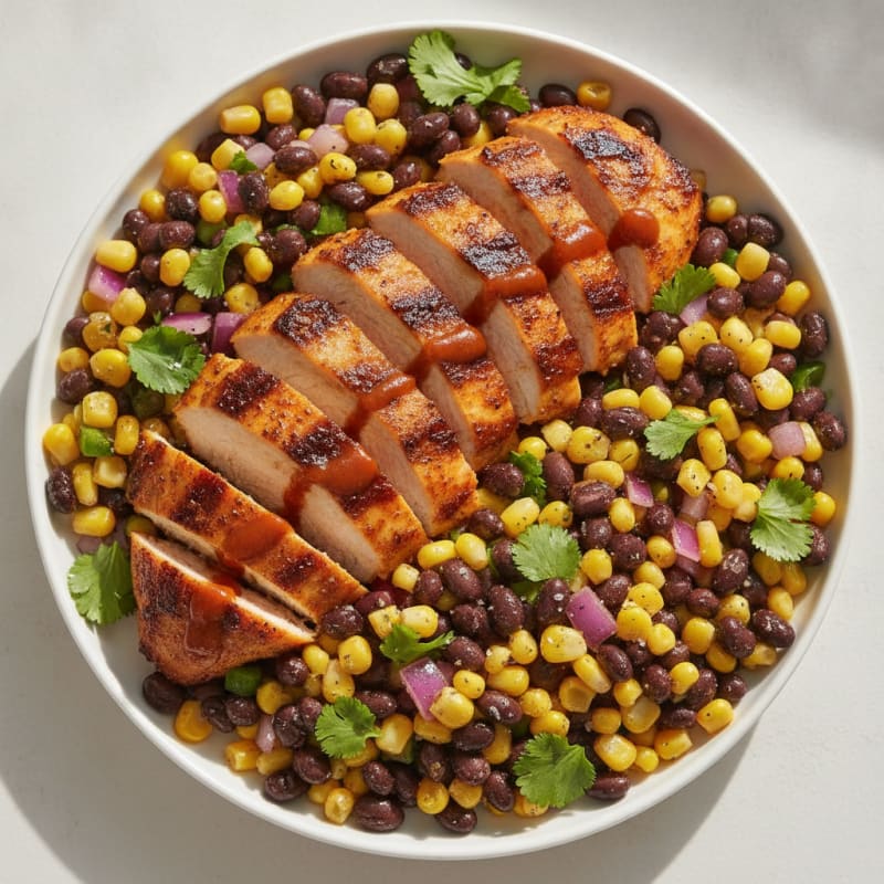 Chipotle Chicken with Black Bean Corn Salsa