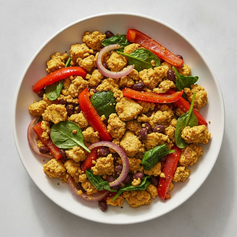 Hearty Tofu Scramble with Roasted Vegetables