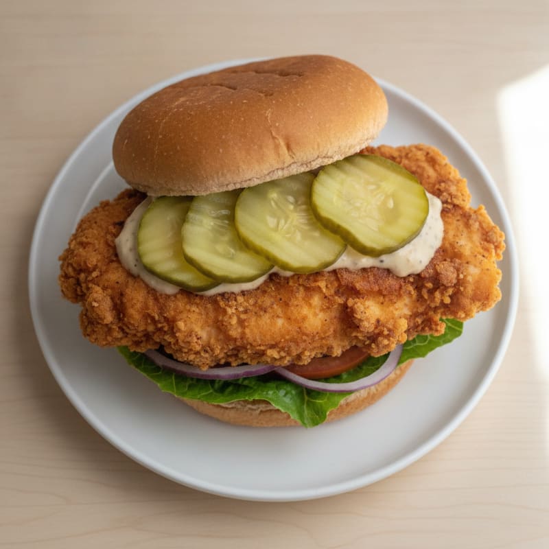 Buttermilk Fried Chicken Sandwich with Pickles