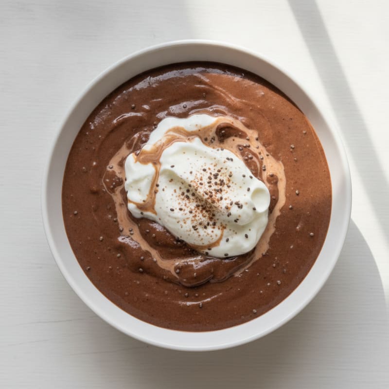 Silky Chocolate Protein Pudding with Oat Milk