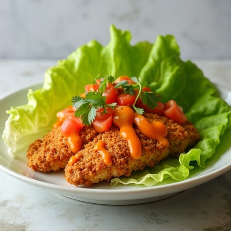 Crispy Buffalo Chicken Lettuce Wrap
