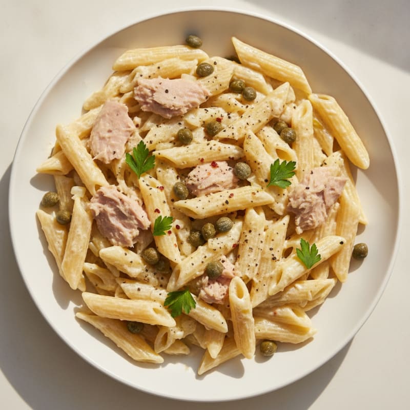 Creamy Tuna Pasta with Capers