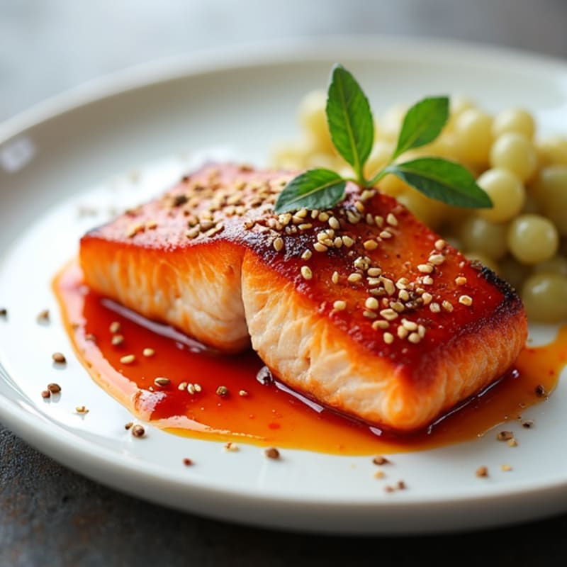 Sweet Chili-Glazed Pan Seared Salmon