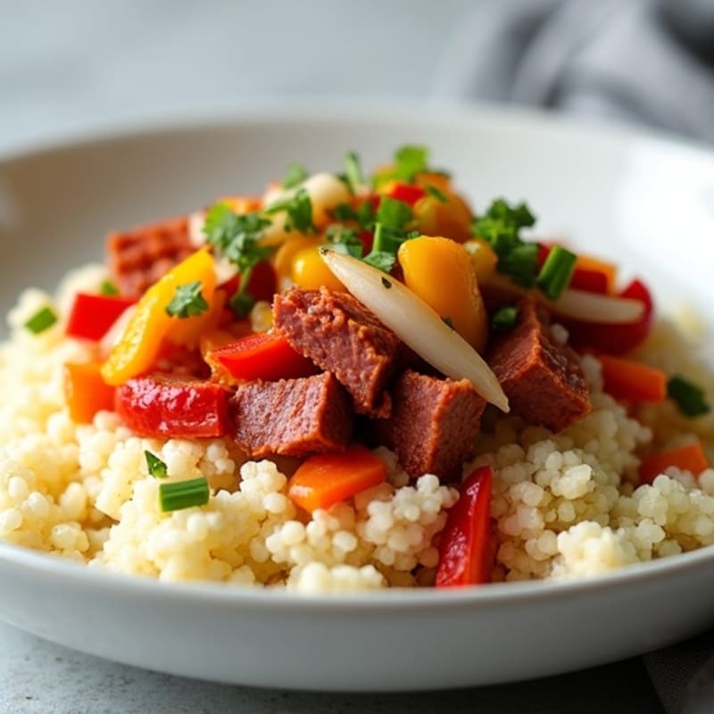 Lean Corned Beef Hash with Cauliflower Rice
