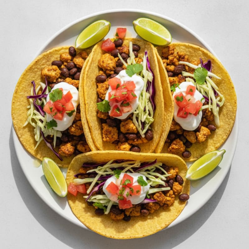 Ground Chicken and Black Bean Tacos