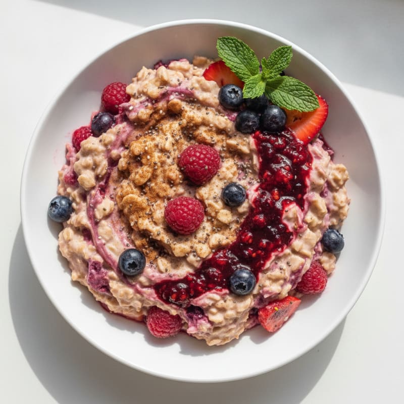 Creamy Berry Overnight Oats
