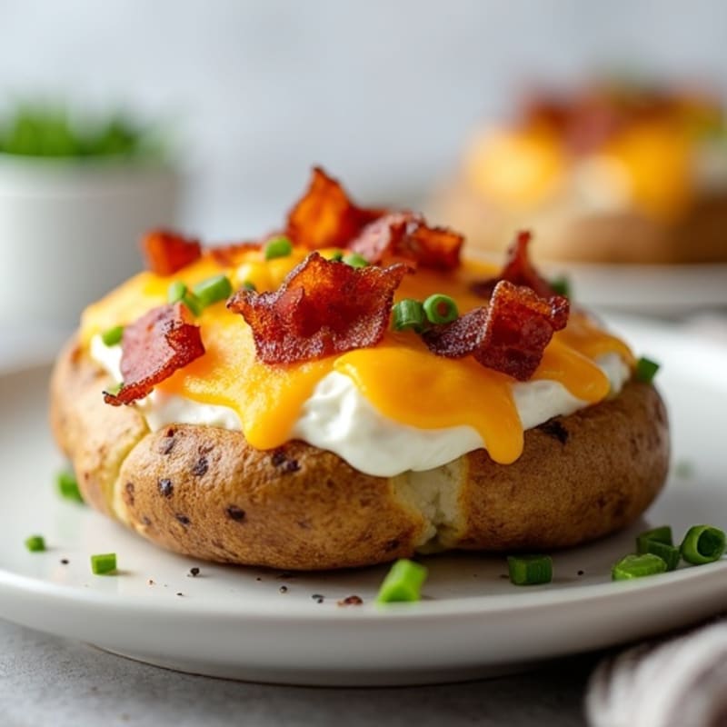 Twice-Baked Potatoes with Crispy Bacon and Creamy Chive Filling