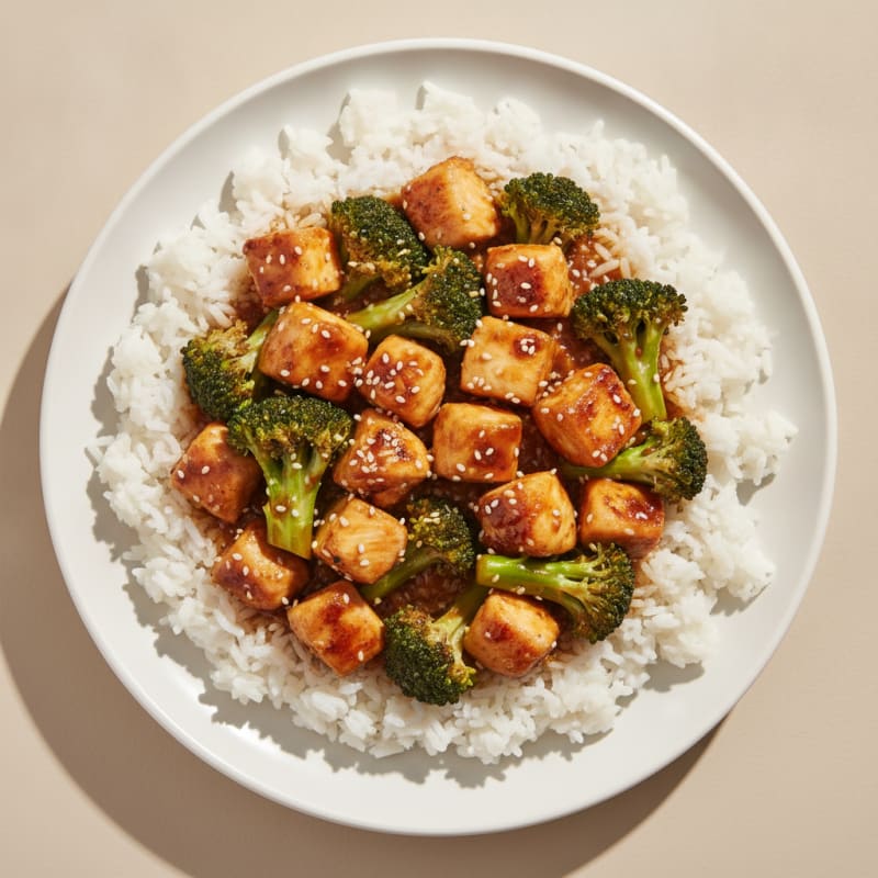 Chicken and Broccoli Stir-Fry with Rice
