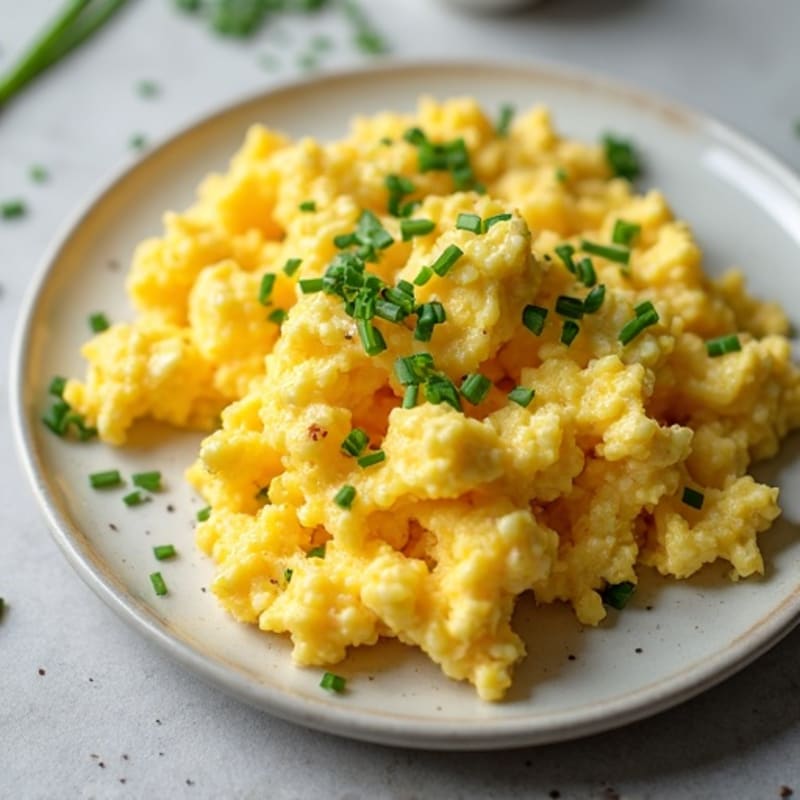 Fluffy Herb-Whipped Scrambled Eggs