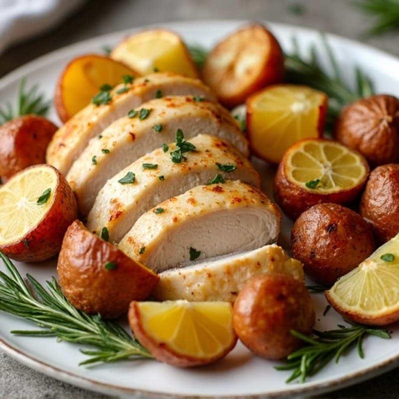 Sheet Pan Lemon Herb Chicken and Crispy Roasted Potatoes