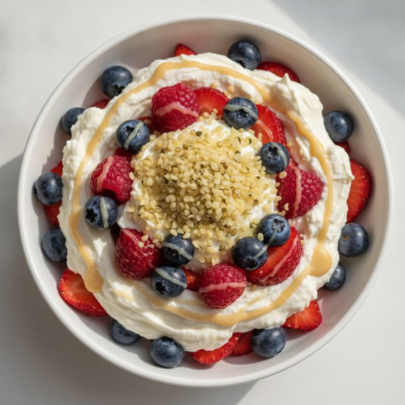 Silky Greek Yogurt Protein Parfait with Berries