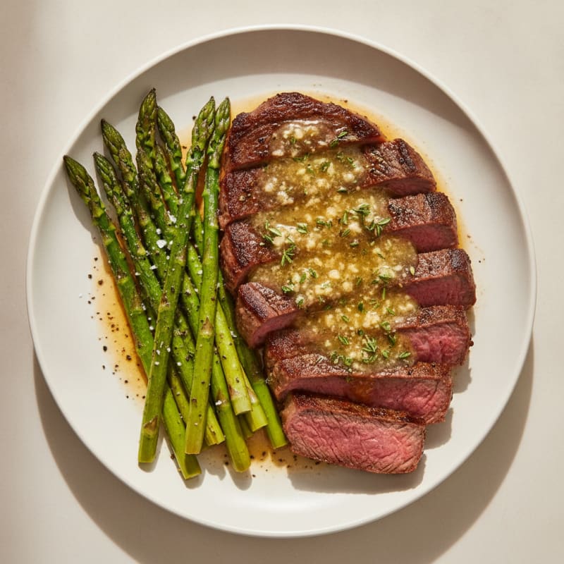 Pan-Seared Steak with Garlic Herb Butter