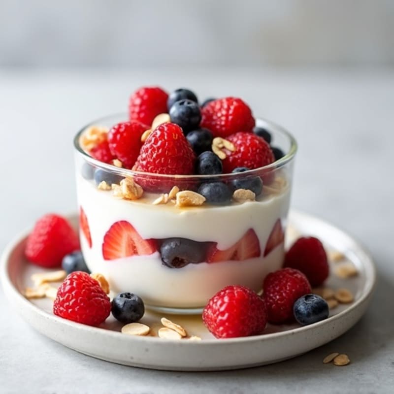 Creamy Greek Yogurt Protein Parfait with Mixed Berries