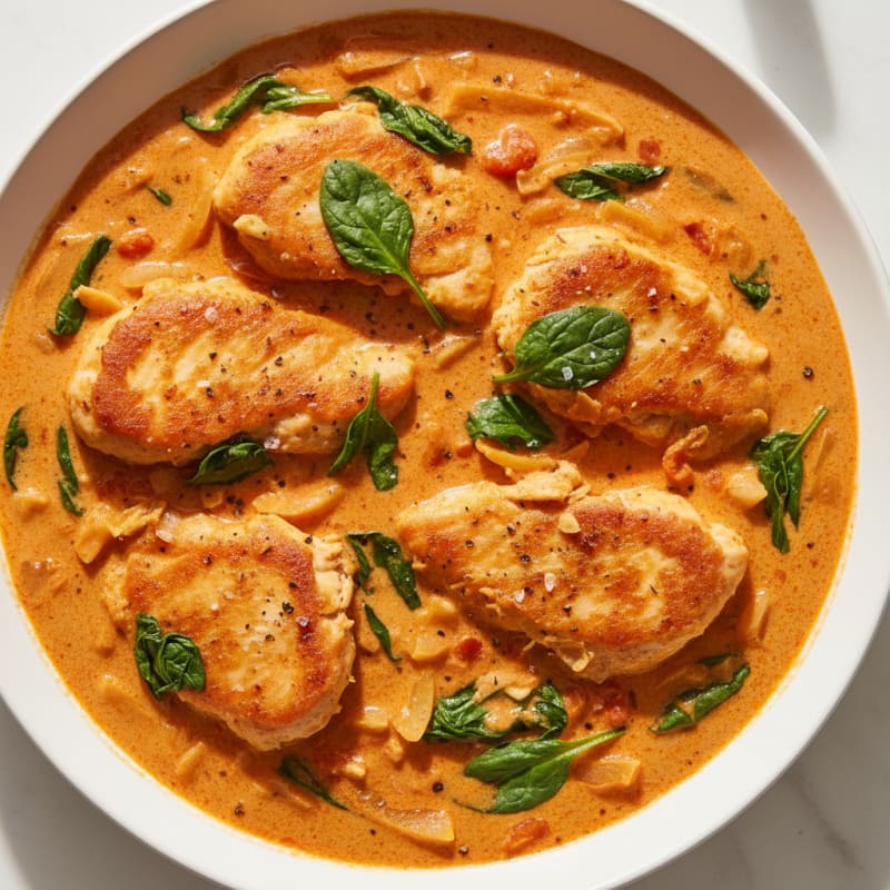Creamy Tomato-Curry Chicken Skillet