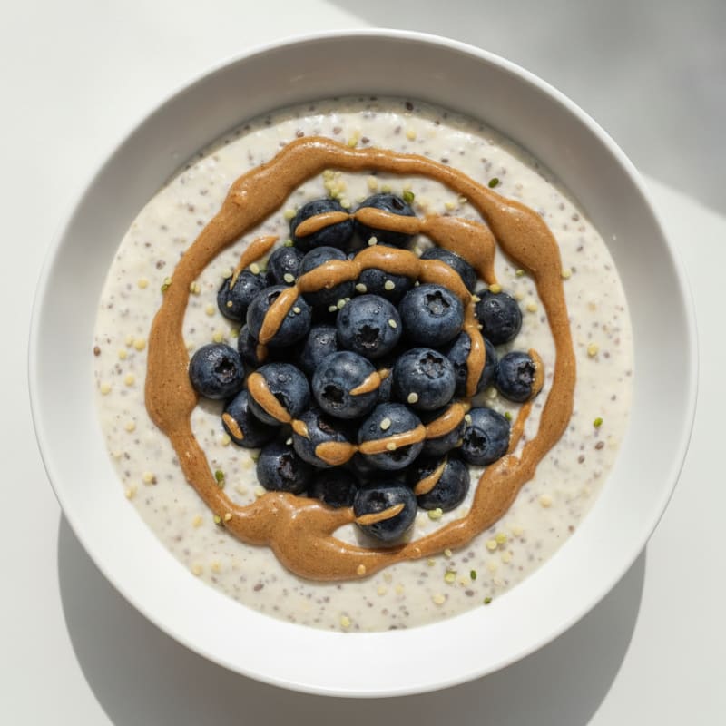 Vanilla Chia Pudding with Blueberries