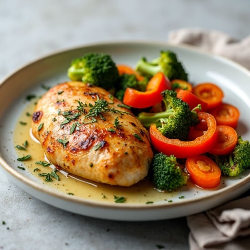 Herb-Roasted Chicken with Crispy Roasted Vegetables