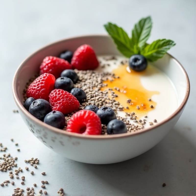 Greek Yogurt Protein Bowl with Whey and Fresh Berries