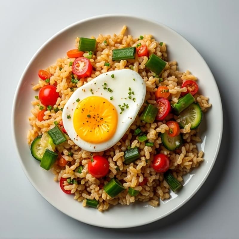 Healthy Turkey Fried Rice with Fresh Vegetables