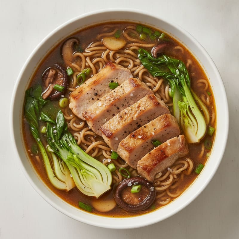Savory Pork Ramen Noodle Soup