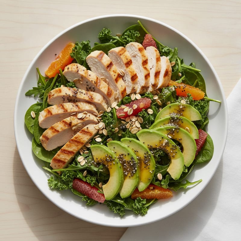 Grilled Chicken and Avocado Salad with Citrus Vinaigrette