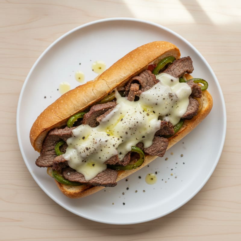 Classic Philly Cheesesteak Sandwich