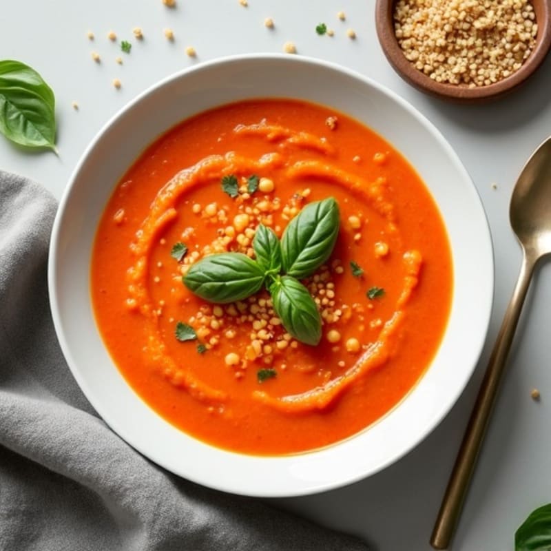 Healthy Creamy Tomato Basil Soup