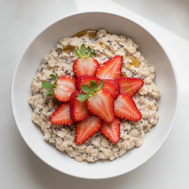 Strawberry Shortcake Overnight Oats