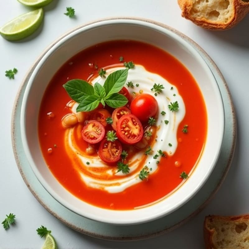 Hearty Roasted Tomato Basil Soup