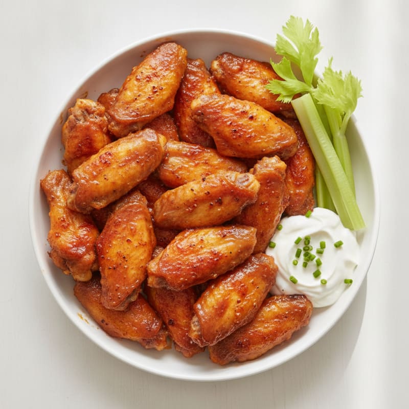 Spicy BBQ Glazed Chicken Wings