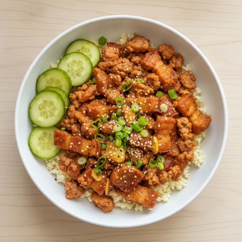 Spicy Gochujang Pork Belly Bowl